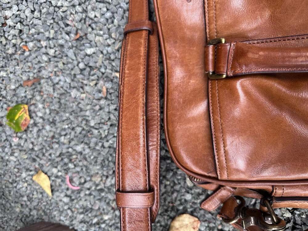 Coach Bleecker Leather Slim Briefcase Tan Laptop Bag - Picture 10 of 10
